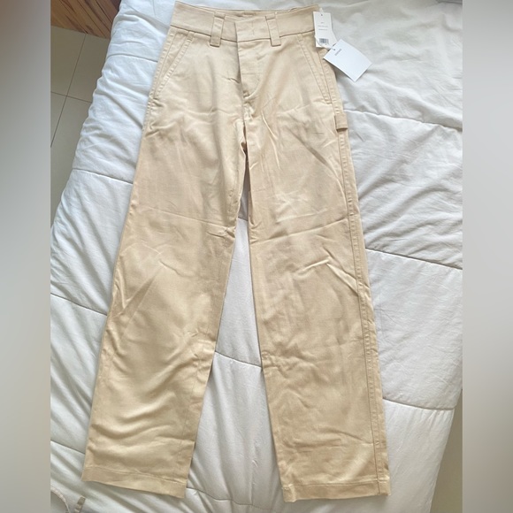 SSENSE VINCE Mid-Rise Beige Utility Trousers - Picture 4 of 6